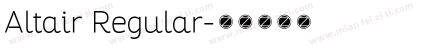 Altair Regular字体转换